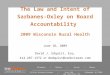 Milwaukee | Madison | Racine | Mequon 411 East Wisconsin Avenue | Suite 700 | Milwaukee, WI 53202 |  The Law and Intent of Sarbanes-