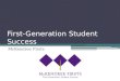 First-Generation Student Success McKendree Firsts