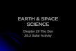 EARTH & SPACE SCIENCE Chapter 29 The Sun 29.2 Solar Activity