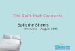 The Split that Connects Split the Sheets Overview – August 2005