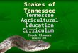 Snakes of Tennessee Tennessee Agricultural Education Curriculum Chuck Flowers Liberty FFA 2011