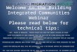 Www.  Welcome to the Building Integrated Communities Webinar Please read below for technical tips: TIP: Flash is Required. Please ensure