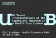 Different Interpretations of the Capability Approach in a Health Care Context Phil Kinghorn, Health Economics Unit 29 April 2015