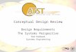 Conceptual Design Review Design Requirements The Systems Perspective Rob Hubbard Systems Engineering