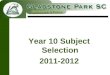 Year 10 Subject Selection 2011-2012. Middle School Principal: Michael Keenan Careers: George Georgostathis/Jos Kurrle
