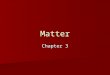 Matter Chapter 3. I. Properties of Matter A. Physical B. Chemical C. Phases II. Changes of Matter A. Physical B. Chemical C. Law of Conservation III.Classifying