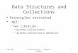 FEN 2012UCN Technology - Computer Science 1 Data Structures and Collections Principles revisited.NET: –Two libraries: System.Collections System.Collections.Generics
