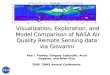 Visualization, Exploration, and Model Comparison of NASA Air Quality Remote Sensing data via Giovanni Ana I. Prados, Gregory Leptoukh, Arun Gopalan, and