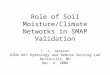 Role of Soil Moisture/Climate Networks in SMAP Validation T. J. Jackson USDA ARS Hydrology and Remote Sensing Lab Beltsville, MD Dec. 4, 2008