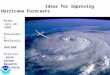 Ideas for Improving Hurricane Forecasts Miami June 20, 2008 Alexander E. MacDonald OAR DAA Director Earth System Research Laboratory