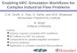 Enabling HPC Simulation Workflows for Complex Industrial Flow Problems  C.W. Smith, S. Tran, O. Sahni, and M.S. Shephard, Rensselaer Polytechnic Institute
