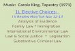 Music: Carole King, Tapestry (1971) 1L Elective Choices: I’ll Review Mon/Tue Nov 12-13 Analysis of Evidence Family Law * Immigration International Environmental