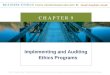 Implementing and Auditing Ethics Programs C H A P T E R 9