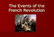 The Events of the French Revolution. The Financial Crisis The government of France was bankrupt and was facing a serious financial crisis. The government