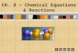 IIIIIIIVV Ch. 8 – Chemical Equations & Reactions