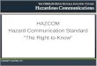 HAZCOM Hazard Communication Standard “The Right-to-Know”