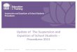 Click to edit Master title style Update of The Suspension and Expulsion of School Students – Procedures 2011 Student Welfare DirectorateUpdate of The Suspension