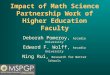 Impact of Math Science Partnership Work of Higher Education Faculty Deborah Pomeroy, Arcadia University Edward F. Wolff, Arcadia University Ning Rui, Research