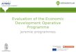 Evaluation of the Economic Development Operative Programme Jeremie programmes