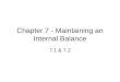 Chapter 7 - Maintaining an Internal Balance 7.1 & 7.2