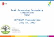 Test Assessing Secondary Completion TASC HEP/CAMP Presentation July 18, 2013