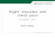 Right shoulder and chest pain Kate Rubey November 2013
