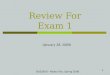 1 Review For Exam 1 BUS3500 - Abdou Illia, Spring 2008 (January 28, 2009)