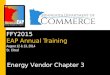 1 FFY2015 EAP Annual Training August 12 & 13, 2014 St. Cloud Energy Vendor Chapter 3