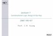 Lecture 1 Combinational Logic Design & Flip Flop 2007/09/07 Prof. C.M. Kyung