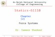 Statics Notes 2013 [Force Systems]Dr. Sameer Shadeed 1 Statics-61110 Dr. Sameer Shadeed An-Najah National University College of Engineering Chapter [2]