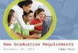 New Graduation Requirements November 10, 2014. Outline 1.Update on Graduation Requirements Work 2.Job Skills Assessment Recommendations 3. Substitute