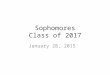 Sophomores Class of 2017 January 28, 2015. Indiana Graduation Requirements 2