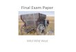 Final Exam Paper Wild Wild West. DBQ Was widespread violence prevalent in the West?
