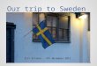 Our trip to Sweden 31st October – 9th November 2012
