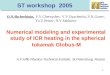 1 ST workshop 2005 Numerical modeling and experimental study of ICR heating in the spherical tokamak Globus-M O.N.Shcherbinin, F.V.Chernyshev, V.V.Dyachenko,
