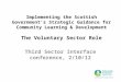 Implementing the Scottish Government’s Strategic Guidance for Community Learning & Development The Voluntary Sector Role Third Sector Interface conference,