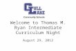 Welcome to Thomas M. Ryan Intermediate Curriculum Night August 29, 2012