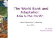The World Bank and Adaptation: Asia & the Pacific AIACC Workshop Philippines Nov 2004 Ian Noble The World Bank