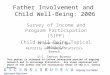 Father Involvement and Child Well-Being: 2006 Survey of Income and Program Participation (SIPP) Child Well-Being Topical Module 1 By Jane Lawler Dye Fertility