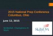2015 National Prep Conference Columbus, Ohio June 12, 2015 SkillsUSA: Champions At Work
