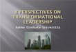 Bakke Graduate University. Transformational leadership causes positive and lasting changes in the person, their team, and their city. Transformation changes