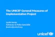 Jyothi Kanics Advocacy & Policy Specialist jkanics@unicef.org The UNICEF General Measures of Implementation Project