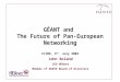 GÉANT and The Future of Pan-European Networking CCIRN, 3 rd July 2004 John Boland CEO HEAnet Member of DANTE Board of Directors