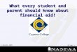 Slide 1 © NASFAA 2009 What every student and parent should know about financial aid! PRESENTED BY