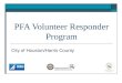 PFA Volunteer Responder Program City of Houston/Harris County