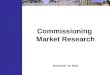 Commissioning Market Research November 19, 2004. Market Research Five Research Questions 1.What are the odds that any new, un-commissioned building will