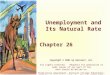 Unemployment and Its Natural Rate Chapter 26 Copyright © 2001 by Harcourt, Inc. All rights reserved. Requests for permission to make copies of any part