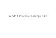 A &P 1 Practice Lab Quiz #1. Lab 2: Terminology Review using pictures/models – 