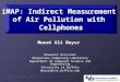 Murat Ali Bayir, Apr. 08 1 iMAP: Indirect Measurement of Air Pollution with Cellphones Murat Ali Bayır Research Assistant Ubiquitous Computing Laboratory