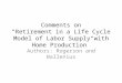 Comments on “Retirement in a Life Cycle Model of Labor Supply with Home Production” Authors: Rogerson and Wallenius